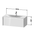 Мебельная раковина Duravit Viu с переливом, белая, 1030x490 мм (2344100000) - миниатюра фото 2