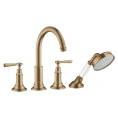 Смеситель для ванны AX Montreux на плитку в цвете шлифованная бронза (16554140) - миниатюра фото 1