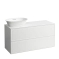 Подвесная тумба Laufen New Classic белая глянцевая 1180x450x600 мм с 2 ящиками для моек 812852, 812853 (4.0608.3.085.631.1) - миниатюра фото 1