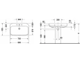 Раковина DURAVIT Happy D2 80x52,5 см с отверстием под смеситель и слив-переливом, белая (2316800000) - миниатюра фото 2