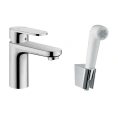 Смеситель для раковины Hansgrohe Vernis Blend с душем биде, хром (71215000) - миниатюра фото 1