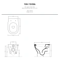 Унитаз подвесной Artceram TEN безободковый с системой монтажа, 52x36 см, белый (TEV006 01 00) - миниатюра фото 2