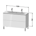 Раковина Duravit Viu с переливом и нажимным выпуском, 1030x490 мм, цвет белый (23441200581) - миниатюра фото 2