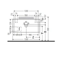 Подвесная тумба Duravit Happy D.2 Plus с 2 ящиками, цвет Stone Grey Satin Matt, 408x1300x550 мм (HP496209292) - миниатюра фото 2