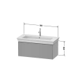 Подвесная тумбочка Duravit White Tulip с выдвижным ящиком, Nordic White Satin matt (410x984x458 мм) (WT424203939) - миниатюра фото 2
