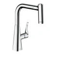 Кухонный смеситель Hansgrohe Metris M71 однорычажный с выдвижным душем, хром (73801000) - миниатюра фото 1