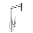 Смеситель для кухни Hansgrohe Metris с поворотным выдвижным изливом, хром (14820000) - миниатюра фото 1