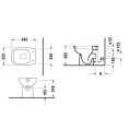 Унитаз напольный Duravit D-Code 480х350 мм с креплением и скрытым монтажем, белый (21080900002) - миниатюра фото 2