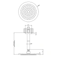 Gessi Goccia Верхний душ для потолочного крепления с регулировкой высоты 50-1800 мм, белый (33764#279) - миниатюра фото 2