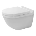 Унитаз подвесной Duravit Starck 3 безободковый, 540x360 мм, с системой крепления Durafix (белый) (2527090000) - миниатюра фото 1