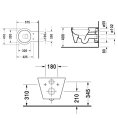 Подвесной унитаз Duravit 575x410 мм с системой крепления DURAFIX (210090064) - миниатюра фото 2