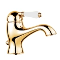 Однорычажный смеситель Nicolazzi P.m. Blanc для раковины с донным клапаном, золото (3402GB76) - миниатюра фото 1