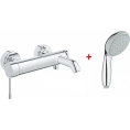 Комплект для ванной Grohe Essence New: смеситель для ванны с душем и душевая лейка Tempesta New 100 - миниатюра фото 1