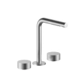 Смеситель для раковины Fantini AF/21 с тремя отверстиями, матовой сталью и высоким изливом (27 93 A206WF) - миниатюра фото 1