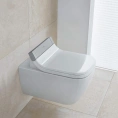 Стильный подвесной унитаз Duravit Happy D.2 SensoWash с функцией биде (2550590000) - миниатюра фото 1