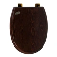 Сиденье для унитаза SIMAS Arcade дизайнерское, дерево/бронза (AR005noc/br) - миниатюра фото 1