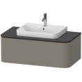 Подвесная тумба Duravit Happy D.2 Plus 354x1000x550 мм, 1 ящик, цвет Stone Grey Satin Matt (HP494109292) - миниатюра фото 1