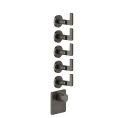 GESSI INCISO Встраиваемый термостатический смеситель на 5 источников, цвет nero XL (58220#299) - миниатюра фото 1