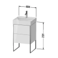 Напольная тумба Duravit XSquare под раковину, 2 ящика, 731x484x460 мм, цвет White High Gloss (XS443902222) - миниатюра фото 2
