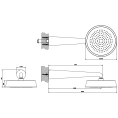 Верхний душ GESSI CONO 240 мм с настенным держателем 400 мм (Black Metal Brushed PVD) (45151#707) - миниатюра фото 2