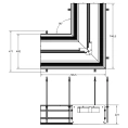 GESSI BINARIO Угловой профиль 740х740 мм на 5 модулей с установкой Shift-Fix, цвет Black XL (61052#299) - миниатюра фото 2