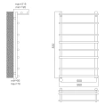 Полотенцесушитель электрический Terminus Ватра полка П8 50x83 E L - миниатюра фото 2