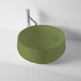 Раковина накладная KERASAN F10 зеленая матовая без отверстия под смеситель (460411) - миниатюра фото 1
