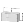Тумба подвесная Duravit XSquare 234412 с 2 ящиками, 560x1210x478 мм, белый глянец (XS432602222) - миниатюра фото 2