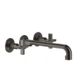 GESSI INCISO Встраиваемый смеситель для раковины на 3 отверстия с изливом 255-235 мм (цвет Nero XL) (58192#299) - миниатюра фото 1