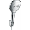 Душевой набор HG Raindance Select E: ручной душ Crometta 120 3jet с держателем и шлангом 1,25 м, хром (26700000) - миниатюра фото 1