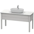Напольная тумба Duravit Luv с выдвижным ящиком, 743x1388x570 мм, цвет скандинавски-белый шелковисто-матовый (LU956103939) - миниатюра фото 1