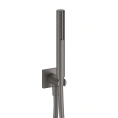 Душевой набор Fantini Milano SUN с лейкой и держателем Matt Gun Metal (86 P5 8052) - миниатюра фото 1