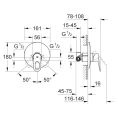 Смеситель для душа Grohe BauLoop 29080000 с внутренней частью - миниатюра фото 2