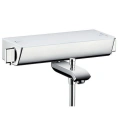 Термостат для ванны Hansgrohe Ecostat Select с хромированным изливом и безопасной стеклянной полочкой (13141000) - миниатюра фото 1