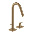 Смеситель для раковин AX Citterio M в цвете шлифованная бронза (34132140) - миниатюра фото 1