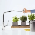 Смеситель Hansgrohe Metris Select 14884000 для кухни с выдвижной лейкой - миниатюра фото 3