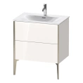 Тумба подвесная Duravit XViu 591x710x480 мм, 2 ящика, белый глянцевый/champagne matt (XV43010B122) - миниатюра фото 1