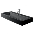 Раковина Duravit Vero шлиф с перел с 1 отв под смеситель включая крепление 1000x470мм Цвет Черный - миниатюра фото 1