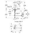 Смеситель Grohe Eurocube 2313500E для раковины с термостатом в стиле «куб» - миниатюра фото 9