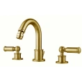 Смеситель для биде Bossini Liberty на 3 отверстия с поворотным изливом, золото (Z001402.021) - миниатюра фото 1