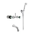 Смеситель для ванны Nicolazzi Teide Chic встроенный с двумя ручками и ручным душем, хром (1903CR15C) - миниатюра фото 1