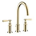 Смеситель для раковины AX Montreux с рычажным управлением и сливным гарнитуром в полированном золоте (16514990) - миниатюра фото 1