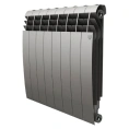 Радиатор биметаллический Royal Thermo BiLiner 500 Silver Satin 8 секций-серебристый - миниатюра фото 1