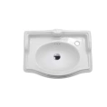 Раковина AZZURRA JUBILAEUM белая со спинкой 50x35 см с отверстием под смеситель справа - миниатюра фото 3