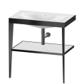 Консоль напольная Duravit XViu с раковиной и полкой, 850x800x480 мм, цвет black matt/white high gloss lacquer (XV4715NB285) - миниатюра фото 1