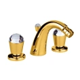 Смеситель для биде Nicolazzi Cristallo на 3 отверстия, золото, излив 119 мм (2015GO22) - миниатюра фото 1