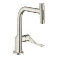 Кухонный смеситель AX Citterio Select с выдвижным душем и sBox, сталь (39862800) - миниатюра фото 1