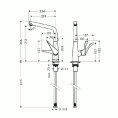 Смеситель для кухни Hansgrohe Metris с поворотным изливом, хром (14822000) - миниатюра фото 2