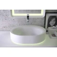 Накладная раковина KNIEF Moon 55х45x16 см с интеллектуальной LED-подсветкой, белая матовая - миниатюра фото 1