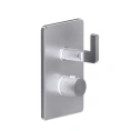 Термостатический смеситель GESSI INCISO на 3 выхода (внешний монтаж) Finox Brushed Nickel (58136#149) - миниатюра фото 1
